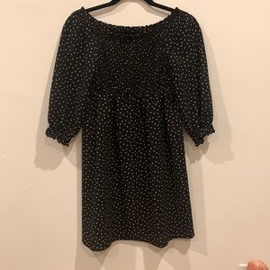 Black and white polka dot dress